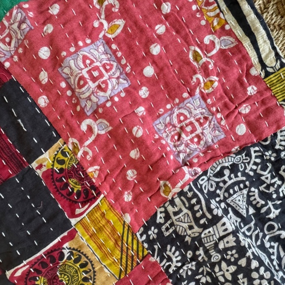 Kantha Patchwork Cropped Flare Pant - Picture 6 of 6